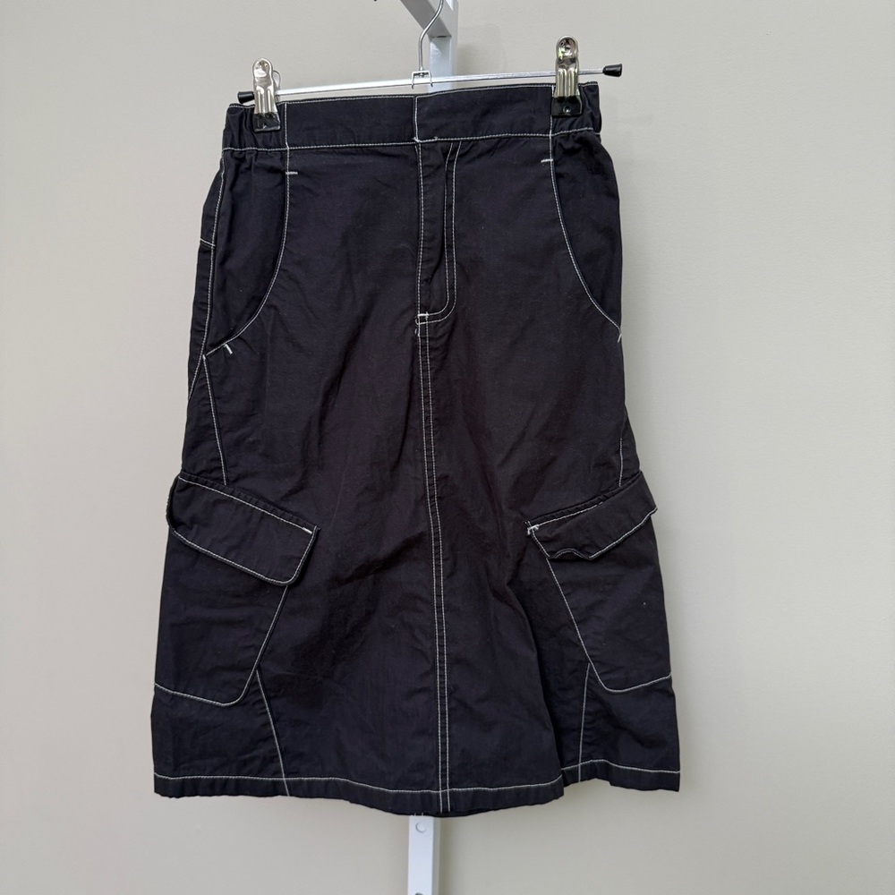 Zara Black Skirt with Contrast Stitching kids 9
